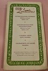 Rare Vintage 1950s The Clock Broiler Restaurant Menu Chubby Champ Pasadena