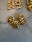 Lot Of 60  Gold Tone Vintage   Modern Buttons Single Shank 2 Holes Sets Unusual 