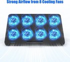 Laptop Cooling Pad  Laptop Cooler With 8 Quiet Fans For 12-17 Inch Gaming Laptop