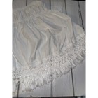 Wrap Around Ruffled Lace Bed Skirt  King 15  Drop Tassel Ruffle white