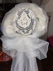 White Wedding Bridal Veil Hat