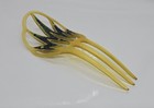 Vintage Celluloid Hair Comb Art Deco Yellow Blue Rhinestones 5 