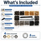 400-pack 3 16in Grommet Eyelet Kit Hole Punch Tool Set For Leather Fabric Canvas
