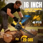 16 Inch Cordless Electric Chainsaw For Dewalt 20v Battery Wood Cutting 32000 Rpm