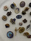 Lot Of 24 Vtg Pins   Tie Tacks     Enamel  Fraternal  Religious  Kofc  Habana  Etc