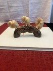 Vintage Carved Soap Stone Elephant Herd Statue Soap Stone Unique Elephant Herd