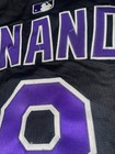Game Used Hernandez Colorado Rockies Jersey Mlb Men 50 Black Bp Dual Patch 2003