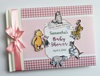 Personalised Classic Winnie The Pooh Unisex Baby Shower Guest Book  Album  Gift