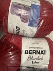 2 Skein Yarnspirations Bernat Blanket Extra Yarn 10 5oz 300g Crimson Poupre  New