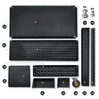 3-tier Diy Detachable Utility Cart Storage Tool Cart  Foldable Rolling Tool Cart