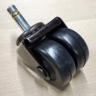 Double dual Rubber Wheels Caster Kit For Upright Pianos - 4 Casters hardware Set