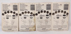 Lot Of 4 Vintage Singer Sewing Red Snap Fasteners With Attaching Tool 00540