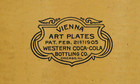 Rare 1905 Coca cola Vienna Art Plate Art Nouveau Lady Gold Frame   Shadow Box