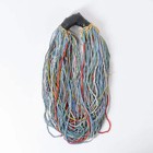 100 Old Mixed Blue Tile And Seed Trade Bead Strands