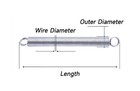 0 3-3mm Stainless Steel Spring Expansion Extension Tension Springs 10-300mm Long