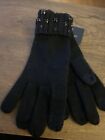 Victoria Secret Holiday 2020 Luxe Gem Knit Gloves Black New