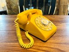 Vintage Western Electric Working Rotary Dial Phone  Landline Yellow Telephone