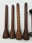 Vintage Industrial Wooden Mill Bobbins   Spools Textile Lot Of 7