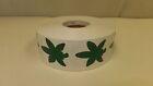Hemp Leaf Tanning Stickers Perforated   Roll Of 1000 