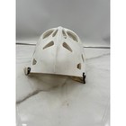 Vintage White Street Hockey Goalie Mask Molded Plastic Adjustable Straps Vented
