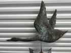 20th Century Molded Copper Goose Weathervane And Directional Rare L  k