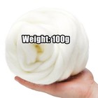3 53oz Needle Felting Wool Roving For White 3 53oz  White