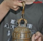 China Buddhism Temple Bronze Animal Dragon Statue Bell Chung Chimes Clock
