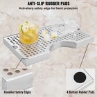12x7  Kegerator Beer Drip Tray Pan Stainless Steel Keg Tray With Non-slip Pads