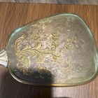 Vintage Vanity Set Mirror Brush Comb Ornate Floral Designsilver And Gold Tone