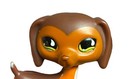 Rare Authentic Littlest Pet Shop Dachshund  675 Lps W  Green Tear Drop Eyes 2006