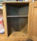 Antique Handmade Spoon Carved Oak Wall Corner Cabinet Cupboard