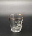 J H Bolstein Pre-pro Whiskey Shot Glass   Vtg Acid Etched Barware Advertising