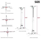 Universal 360   Swivel Hd Projector Mount Ceiling Wall Holder Bracket Duty 44lbs