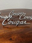 Vintage Mercury Cougar Script Badge Emblem - Classic Car Collectible Lot Of 4