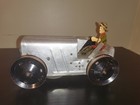 Vtg Louis Marx Wind-up Aluminum And Tin Tractor With Litho Farmer