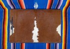 Vintage Western Cowhide Photo Album Unused Scrap Book Brown   White Hair Coat