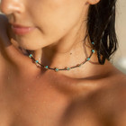 Made By Nami Surfer Necklace With Beads  Boho Choker Turquoise 