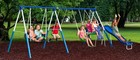 Xdp Recreation All Star Metal Swing Set For 7 Kids - Fun Outdoor Play 