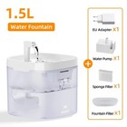 Pet Water Dispenser Pump Usb Rechargeable Led Light Cat Drinking Fountain Motor