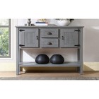 48   Antique Gray Retro Solid Wood Sideboard Console Table - 2 Drawers cabinets