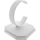 6 White Faux Leather Watch Display Stands Display
