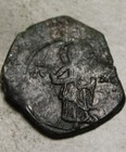 Rare Genuine Ancient Byzantine Coin John Labarum Cross Globe Christ Gospels 1118
