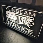 Sunbeam Tiger Service Mirrored Led Lighted Sign With Remote 
