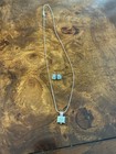Guatemalan Jade Sa Sterling Silver Necklace   Earrings Set 925 Italy Chain