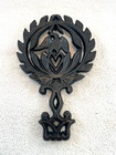 Vtg 1970s Americana Eagle Footed Cast Iron Tile Trivet Wall Decor  542 8 5 