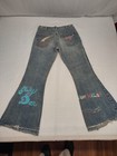 Vintage Levi s Jeans Bell Bottom 32 X 30 Rock   Roll Embroidery Big E Orange Tag