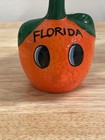 Vintage Florida Usa Orange Decorative Collectible Ceramic Bell Clapper Souvenir