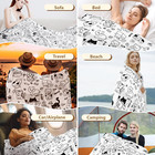 Cute Cat Blanket Gift For Cat Lover  Cat Themed Flannel Throw Blanket  Cat Gift 