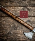 Custom Forged Damascus Tomahawk Tactical Axe Camping Survival Hatchet   Sheath