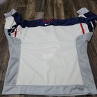 Team Usa 1998 Olympics Nike Red White Blue Jersey Size 56  stains 